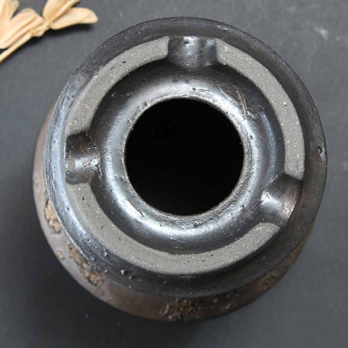 【益子焼】 3.8号鉢 植木鉢 陶器鉢 塊根植物 アガベ サボテン 【黒金銀河鉢・Black&Gold Garaxy】 高さ約11.5cm 一点物 作家 陶芸家 横山雄一作