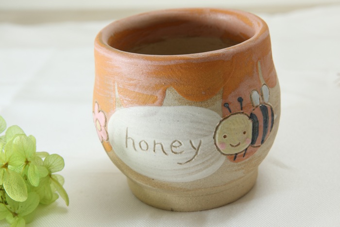【益子焼】 2.3号鉢 植木鉢 おしゃれ 小さめ 育てる楽しみ！ハニーな植木鉢【植木鉢のみ・単品１個】