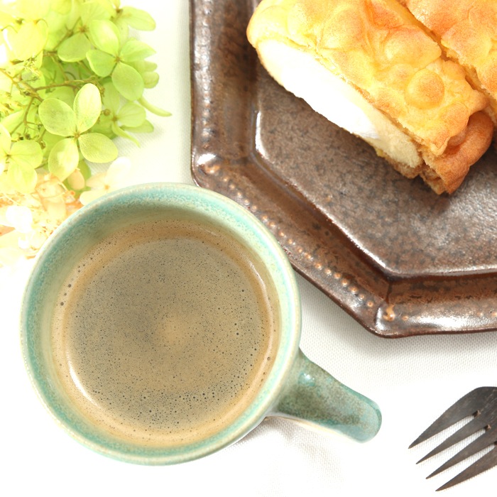 【益子焼】釉シリーズ　レトログリーンの象嵌マグカップNEW【単品1個】