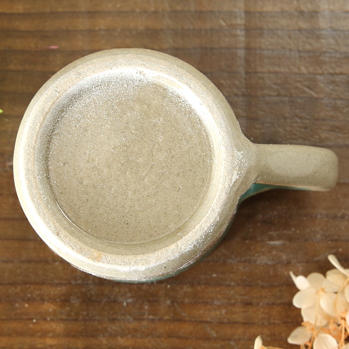 【益子焼】釉シリーズ　レトログリーンの象嵌マグカップNEW【単品1個】