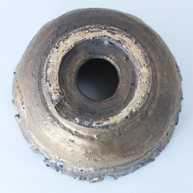 【益子焼】 4.5号鉢 高さ約7～7.5cm 植木鉢 陶器鉢 塊根植物 アガベ サボテン コーデックス 【深山金鉢】 作家 陶芸家 横山雄一作 一点物