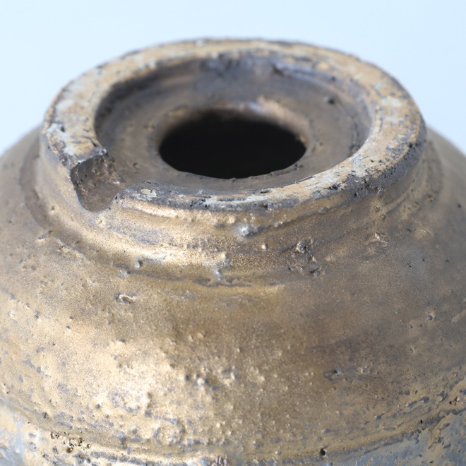 【益子焼】 4.5号鉢 高さ約7～7.5cm 植木鉢 陶器鉢 塊根植物 アガベ サボテン コーデックス 【深山金鉢】 作家 陶芸家 横山雄一作 一点物