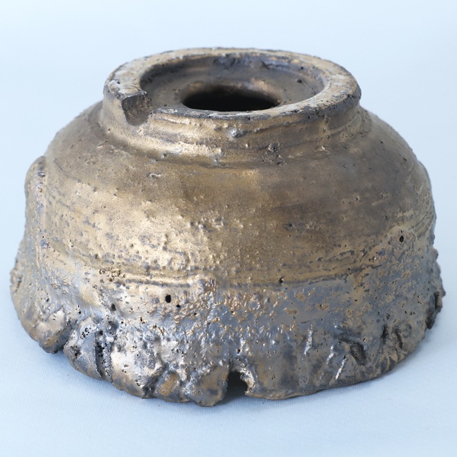 【益子焼】 4.5号鉢 高さ約7～7.5cm 植木鉢 陶器鉢 塊根植物 アガベ サボテン コーデックス 【深山金鉢】 作家 陶芸家 横山雄一作 一点物