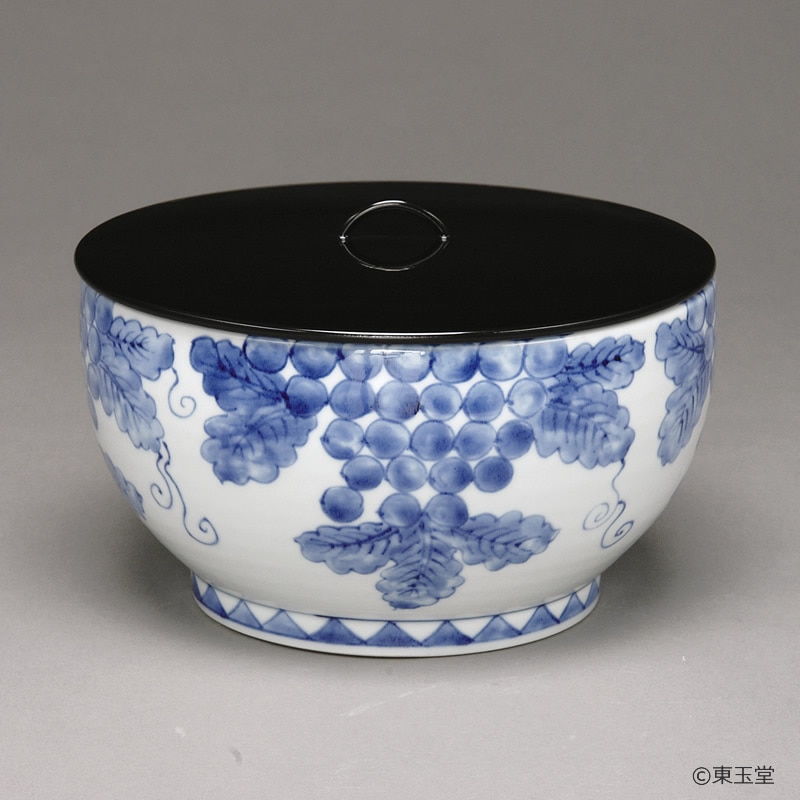 イ369 水指『正村千馨作』『染付水指岩竹文　共箱』茶道具 イ369 水指『正村千馨作』『染付水指岩竹文 共箱』茶道具 - メルカリ