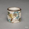 蓋置　色絵　青楓透　山川敦司作　（桐箱）