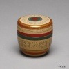中棗　白塗　古代彫　梨地　独楽　木質|棗|茶器（茶入、棗）