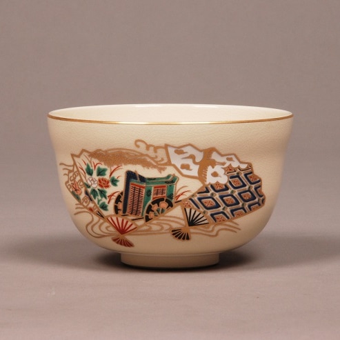 茶碗　仁清　御所車