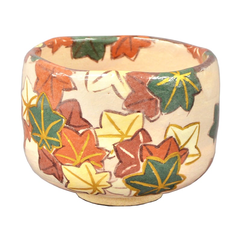 茶碗　乾山写　紅葉　吉村楽入作