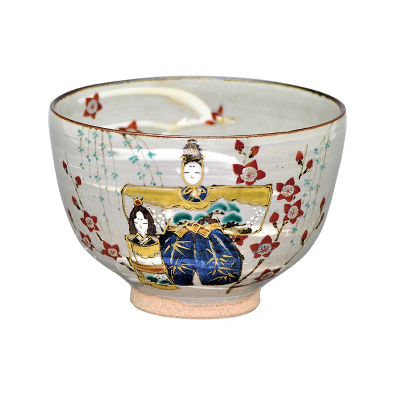 茶道具  茶碗  京薩摩  立雛  暁山 茶道具 茶碗 京薩摩 立雛 暁山