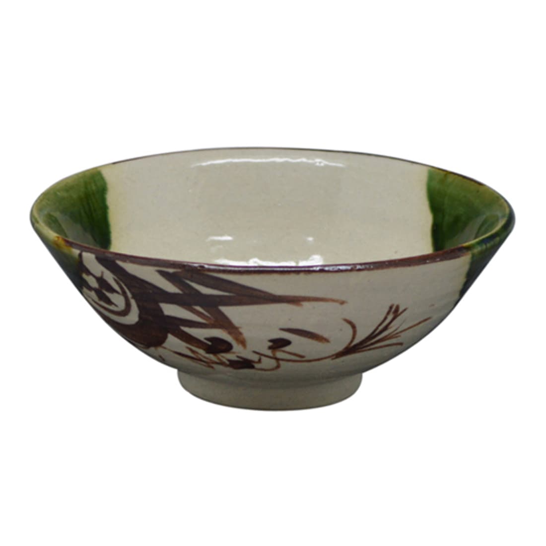 平茶碗　織部　五陶作