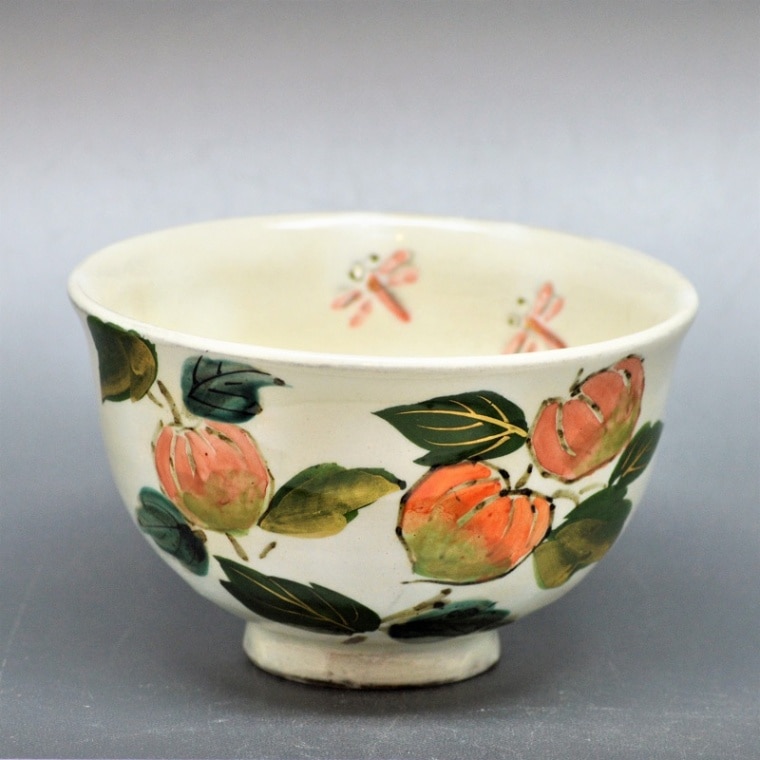 茶碗　粉引　ほうずき　清和窯作