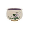 茶碗　白楽　すみれ　吉村楽入作　(桐箱)|春の草花の茶道具|春の茶道具