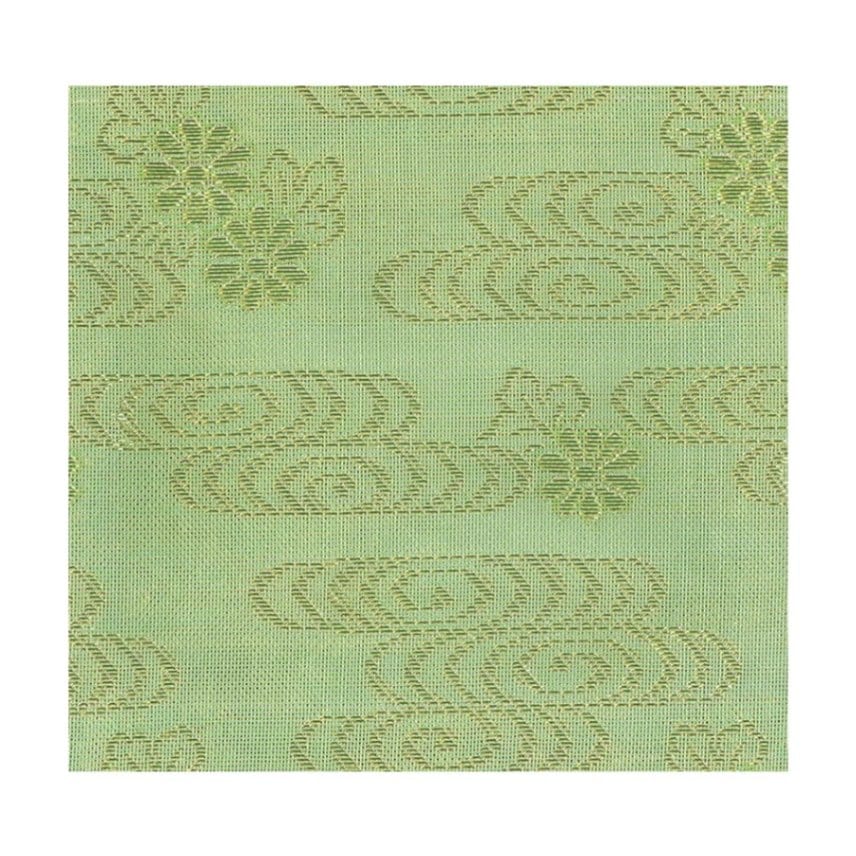 古帛紗　紗　菊に観世水　草色 (メール便対応商品）