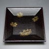 干菓子器　四方盆　桐　溜塗  惺斎好写 乱桐蒔絵（木製）size:22.5cm角×高さ3.2cm (化粧箱）|干菓子器|菓子器、銘々皿、黒文字