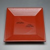 干菓子器　四方盆　桐　朱塗  而妙斎好写 青海波（木製）size:22.5cm角×高さ3.2cm (化粧箱）|干菓子器|菓子器、銘々皿、黒文字