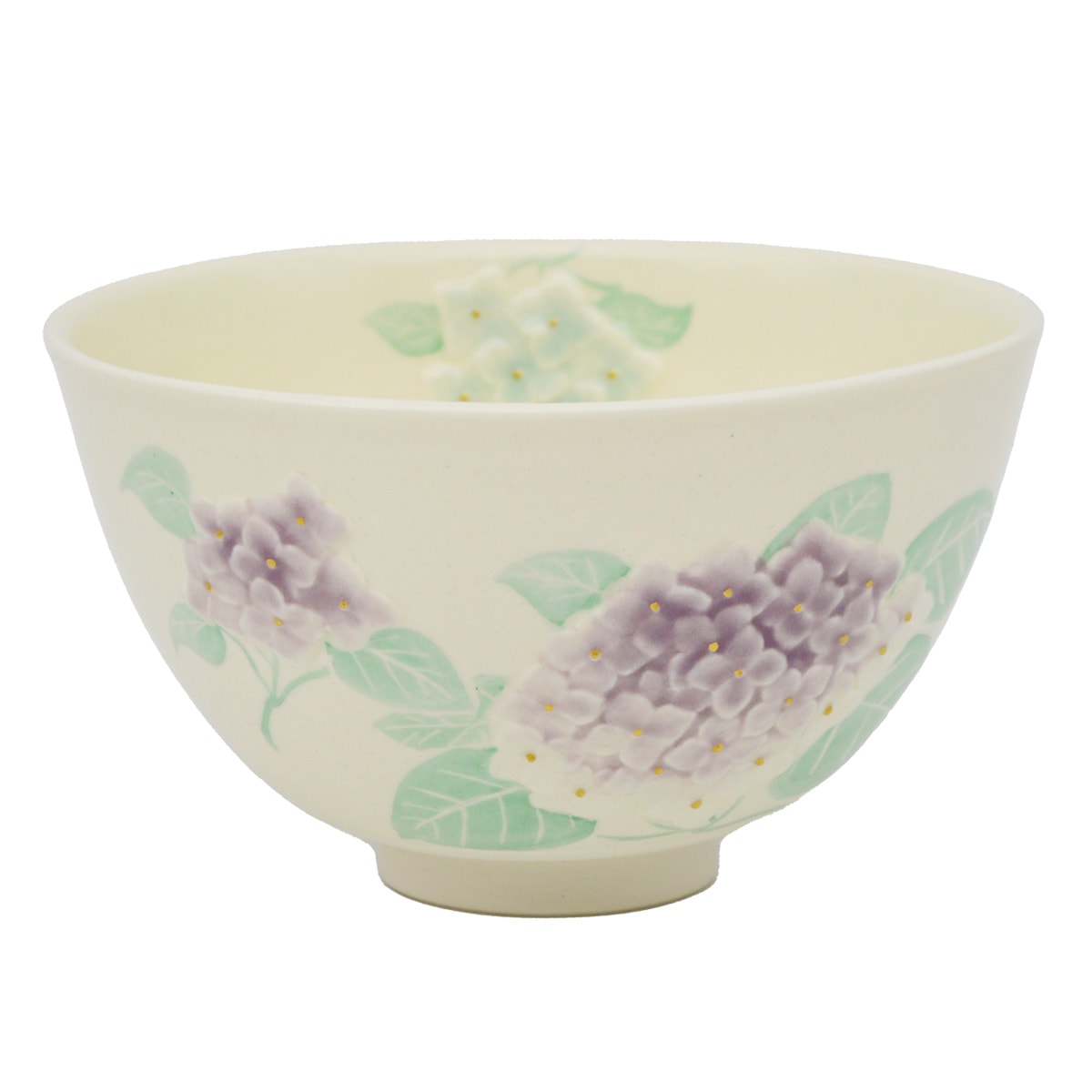 茶碗　浮彫　紫陽花　今岡三四郎作　（桐箱）