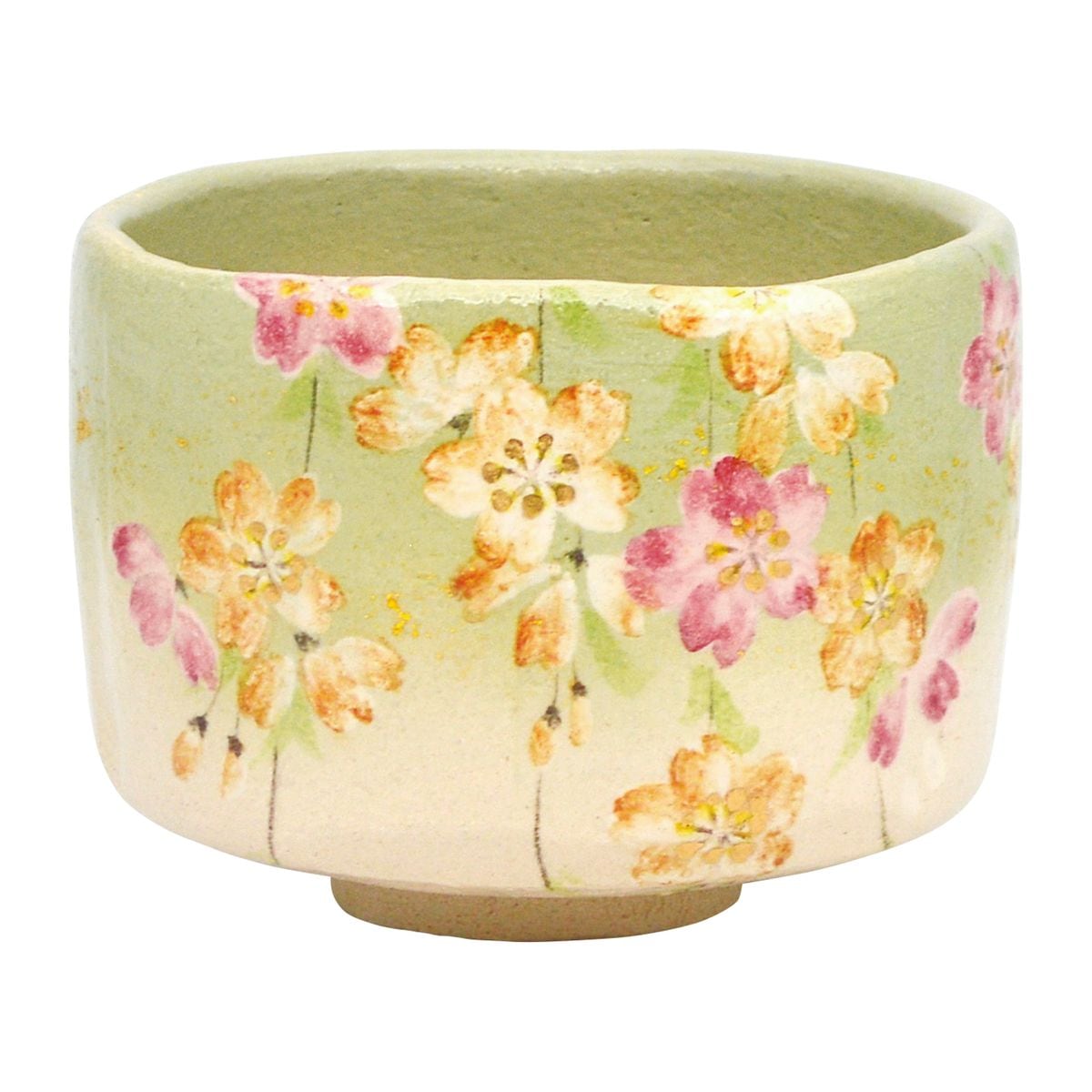 【茶道具】茶碗　枝垂桜　吉村楽入作　（桐箱）　さくら　お花見　3月 4月