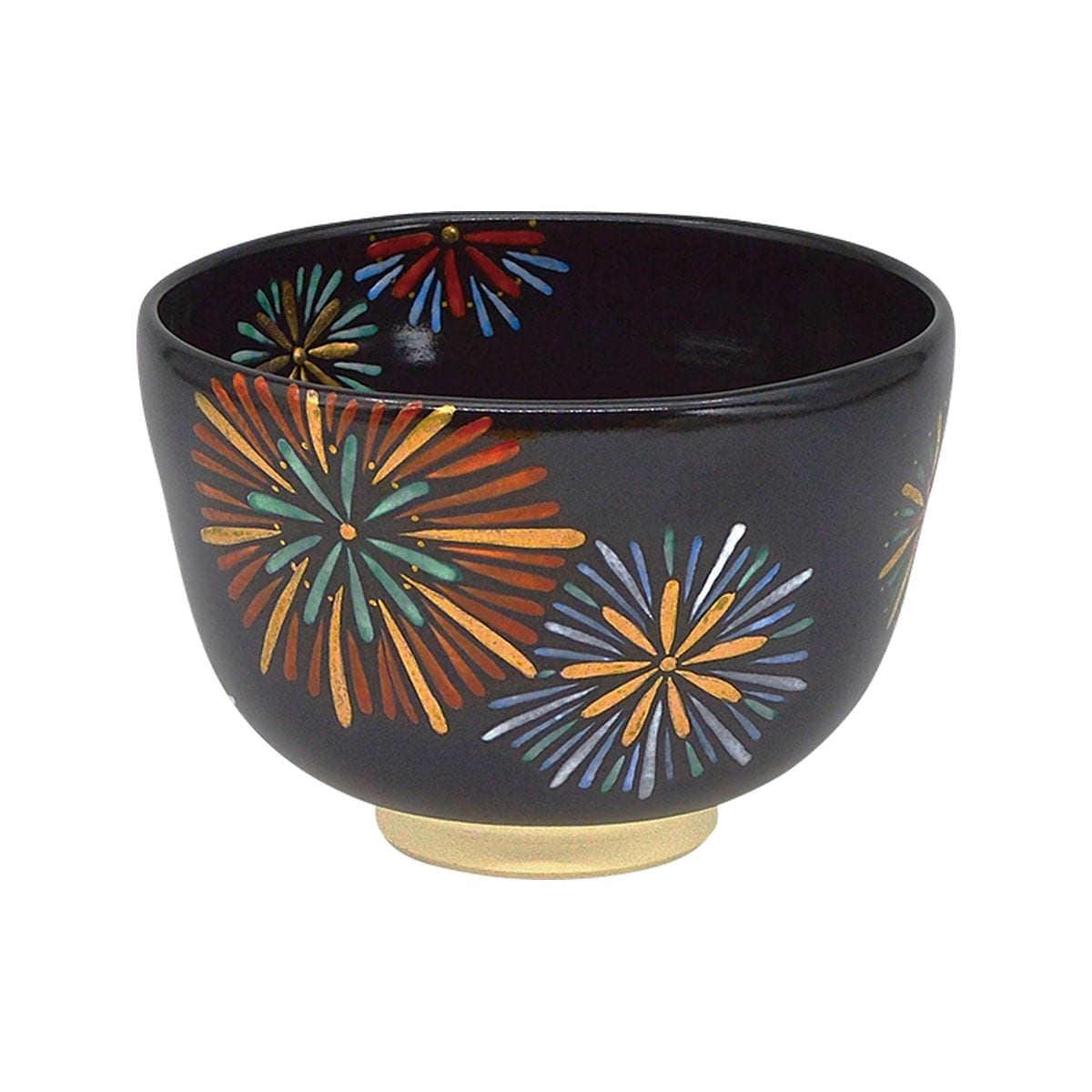 茶碗　黒釉　花火　山岡善高作　（桐箱）