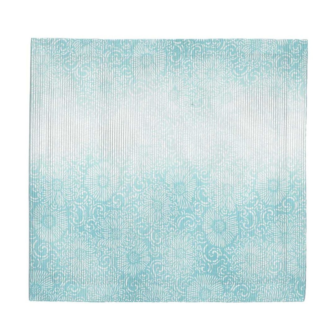 茶道具　絽帛紗　菊唐草　水色　夏向き　出帛紗　（化粧箱）　(メール便対応商品）