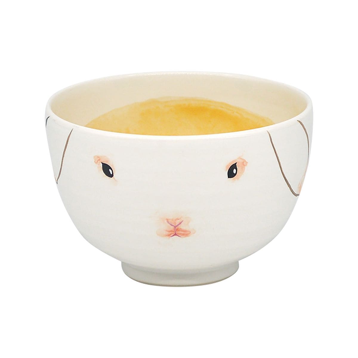 茶碗　白釉　月うさぎ　山岡善高 作（化粧箱）