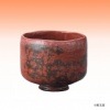 赤茶碗　銘「花筏」　五代　宗入写　|楽茶碗|抹茶茶碗