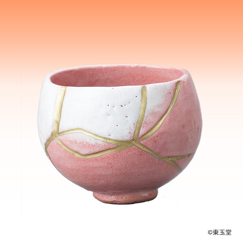平安祥悦（旦人写し梶の葉赤楽抹茶茶碗）