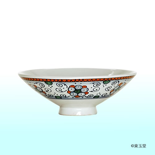 茶道具　茶碗イタリアファエンツァ焼　ペルシャの棕櫚茶碗　ミルタモジリ造 平茶碗 ペルシャの棕櫚画 | 抹茶茶碗,季節から探す,夏のお茶碗,平茶碗