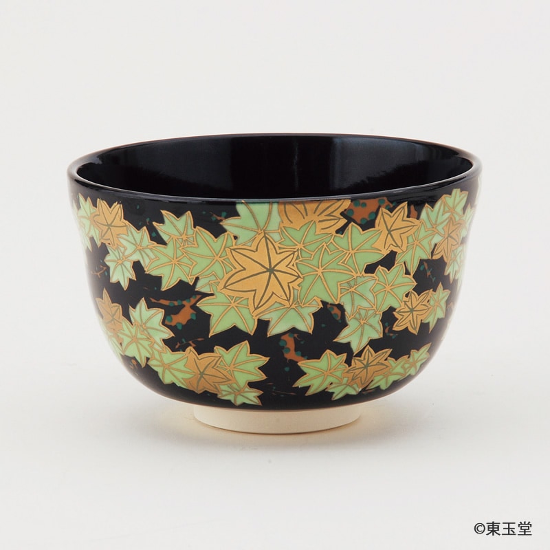 茶碗　黒仁清　青楓　宮地英香作
