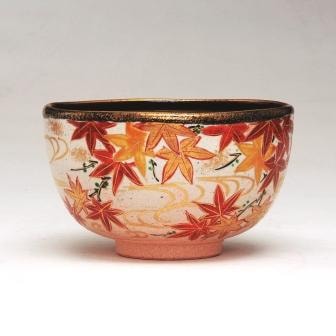 茶碗　乾山　紅葉流