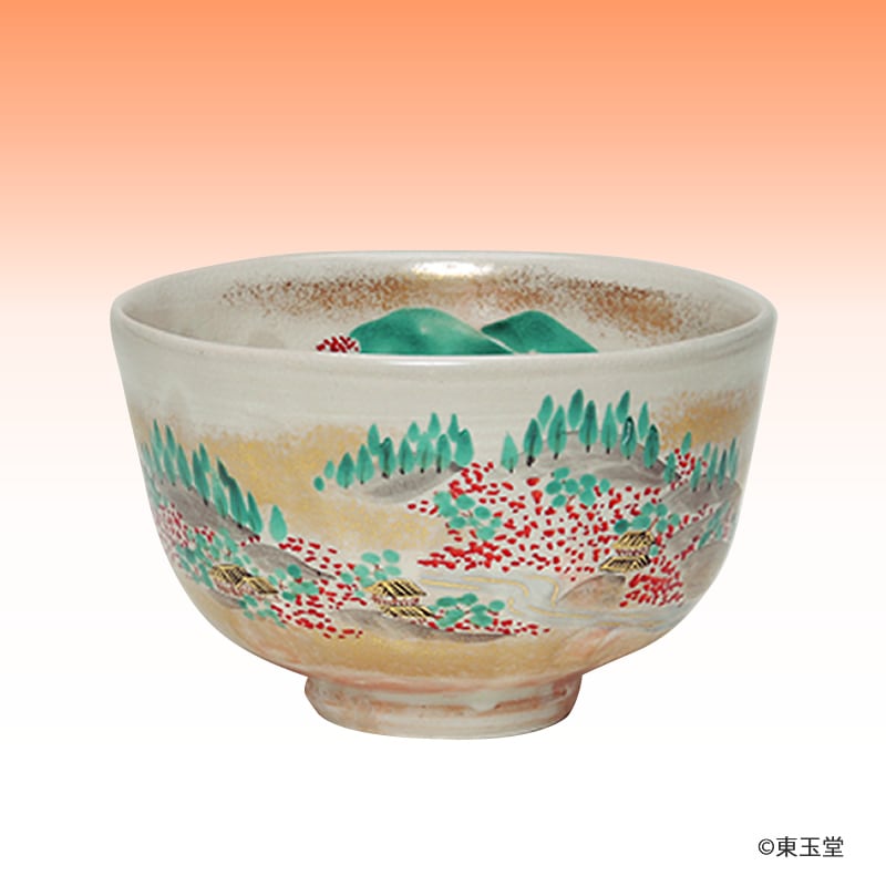 茶碗　粉引　高雄の秋