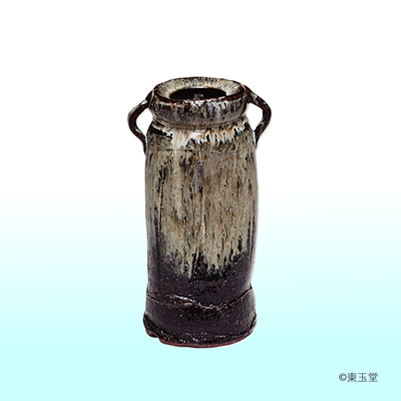 花入　耳付　曜変（φ11.2×H 23.5cm）