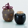 阿古陀茶器（如心玉金襴仕服付）|茶入|茶器（茶入、棗）
