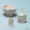 仁清 花輪　茶碗、振出、茶巾筒　三点セット|茶碗・振出・茶巾筒　三点セット|茶箱、盆、野点篭