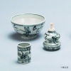 安南 蜻蛉　茶碗、振出、茶巾筒　三点セット|茶碗・振出・茶巾筒　三点セット|茶箱、盆、野点篭