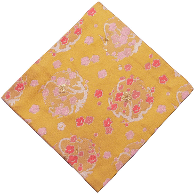 古帛紗　正絹　紹巴織　梅丸紋 (メール便対応商品）