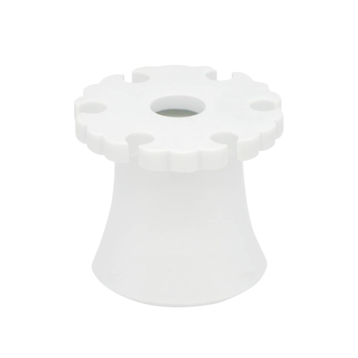 蓋置　白磁　雪輪　横石嘉助作