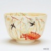 茶碗　柳橋に燕|春の草花の茶道具|春の茶道具
