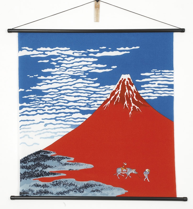 タペストリー　赤富士（棒・紐付）[76.5×H　72cm]