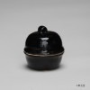香合　黒釉　鈴|香合（陶器）|香合