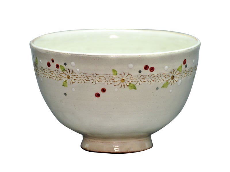 茶碗 粉引三島 クリスマスリース 清和窯 | 抹茶茶碗,季節から探す
