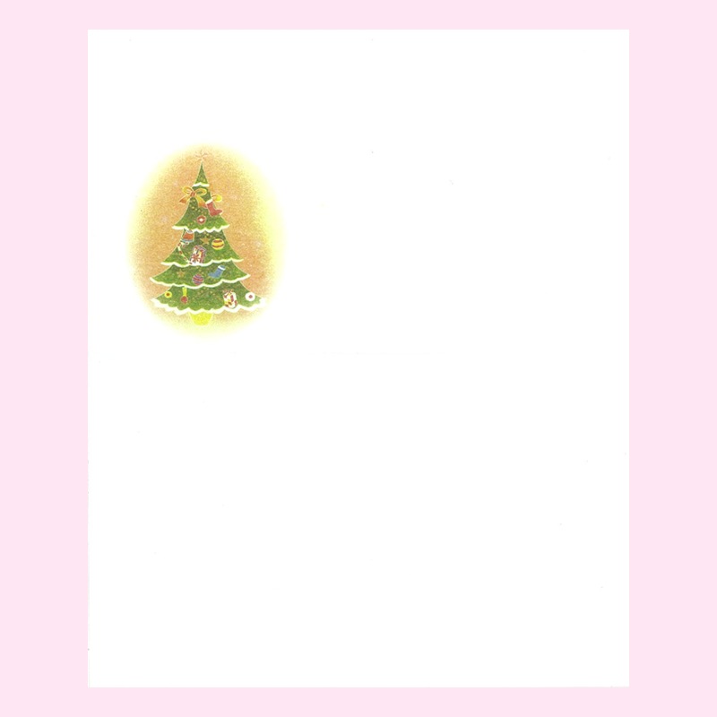 クリスマス懐紙　ツリー・サンタ　2帖入 (メール便対応商品）