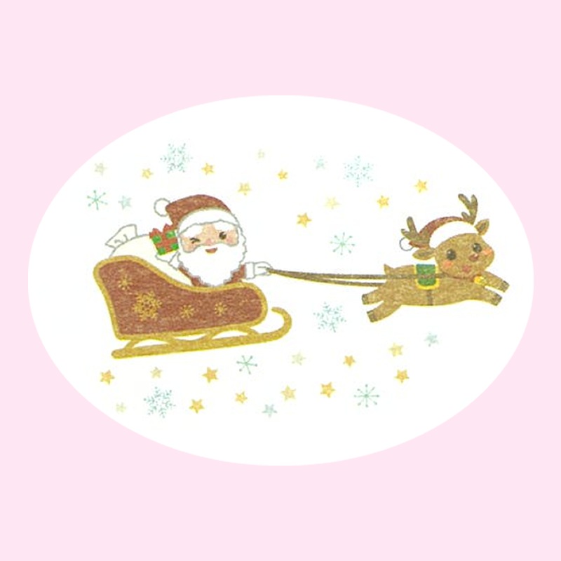 クリスマス懐紙　ツリー・サンタ　2帖入 (メール便対応商品）