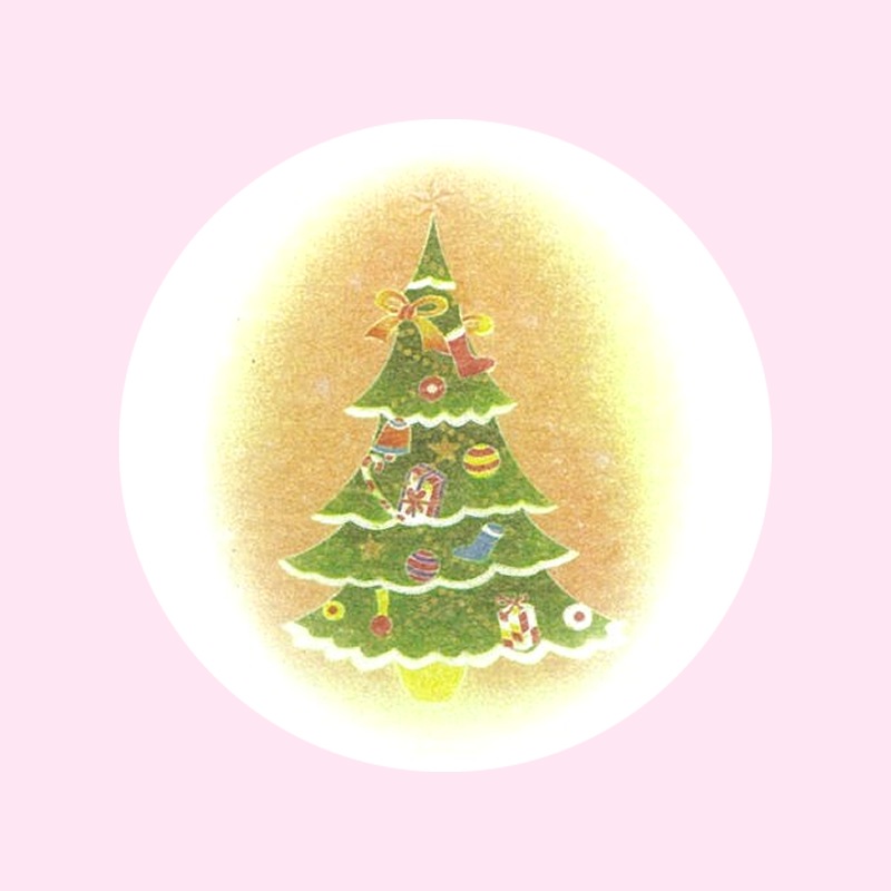 クリスマス懐紙　ツリー・サンタ　2帖入 (メール便対応商品）