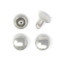 E48 / 両面 小カシメ 並足 / BK 〈50組・箱〉:がまぐち口金・各種金具