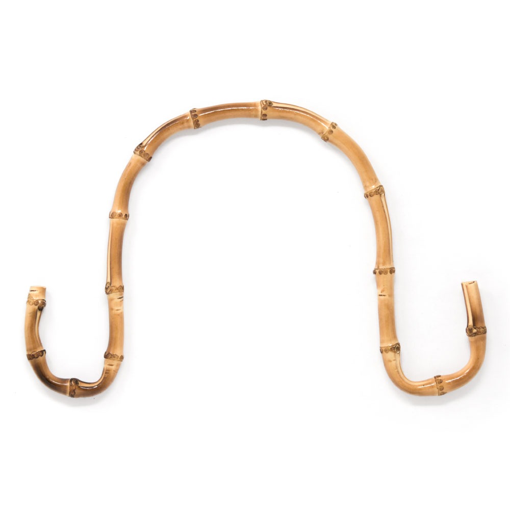 廃番】D35 / タコ型 竹持ち手 大 〈1組(2本)〉:がまぐち口金・各種金具