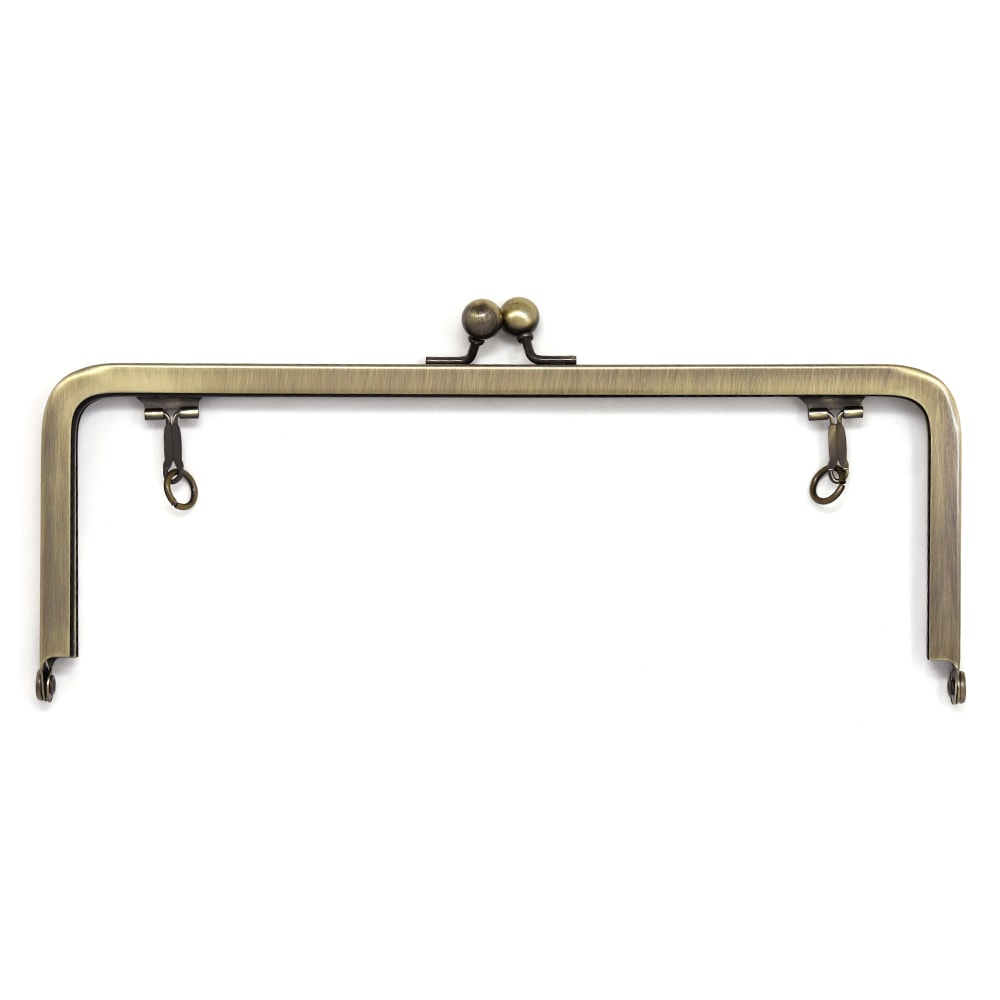 小物 ken ken818 F38 / 24cm 角丸型 がまぐち口金 兼用カン付 / ATS［1～29本