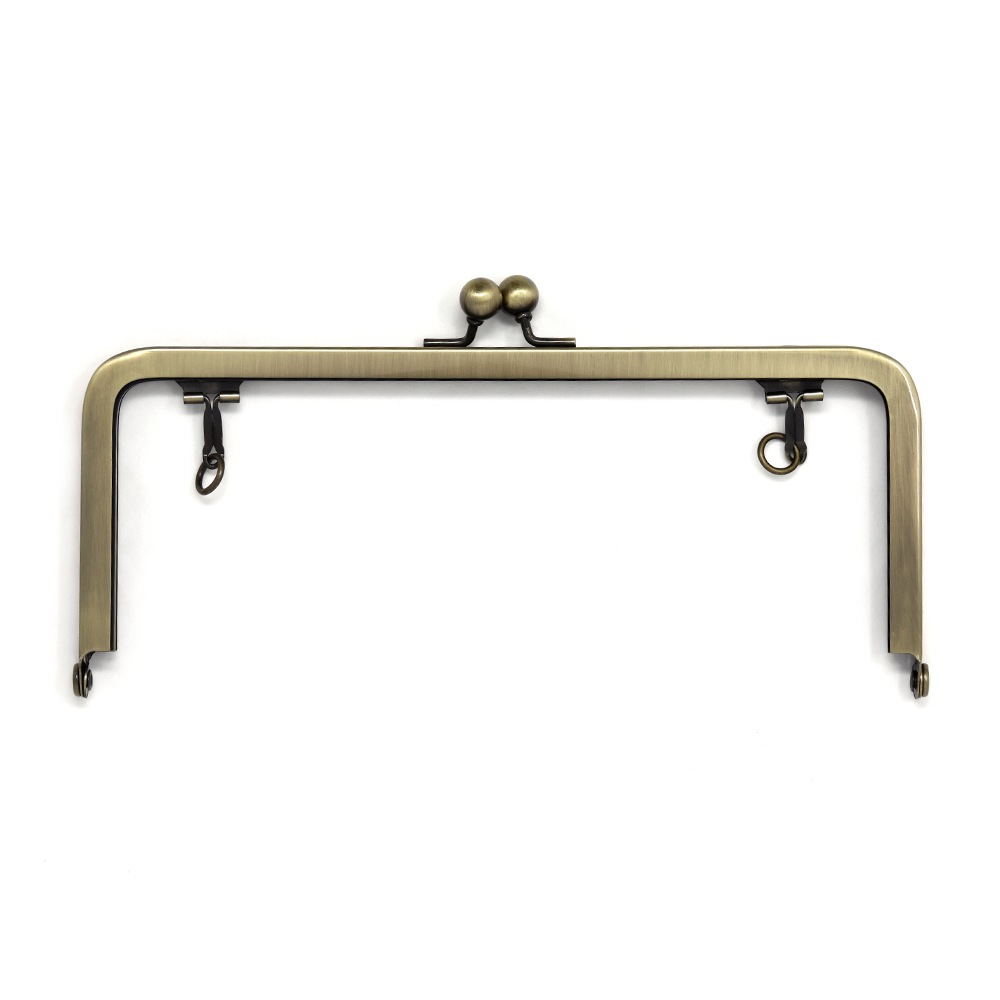 F39 / 21cm 角丸型 がまぐち口金 兼用カン付 / ATS［1～29本