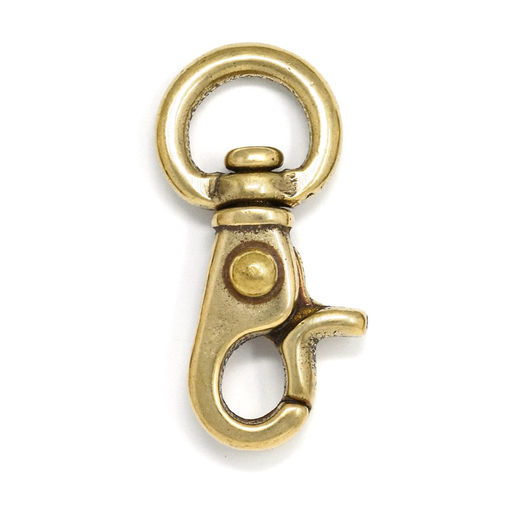 H713～715 / No.318 真鍮ナスカン 10～15mm / 真鍮無垢 〈1個