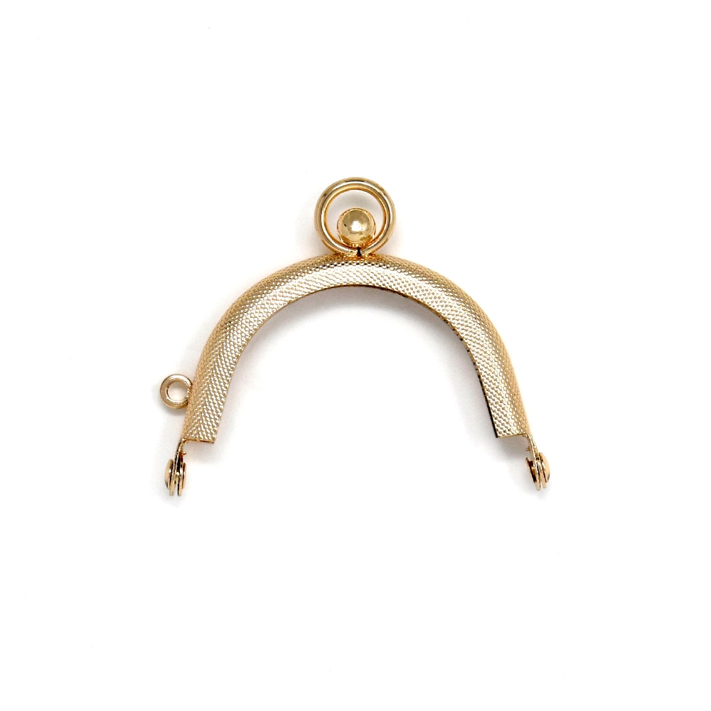 F201 / 4.8cm 丸型 がまぐち口金 石目 とびこみ玉 / G［受注生産