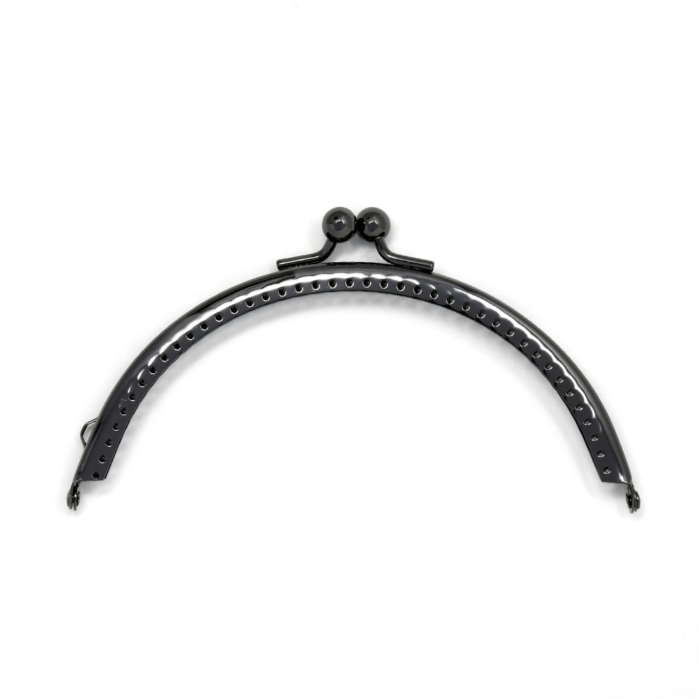 松田ページ 廃番】F227 / 12.6cm 丸型 縫付け がまぐち口金 / B［受注生産